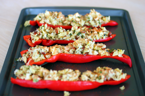 Sweet Peppers Stuffed with Pesto